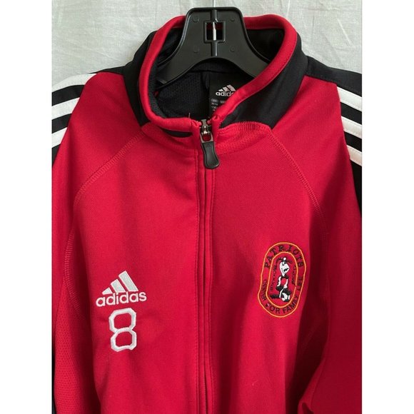 Adidas Climacool Mens Jacket Activewear Black Red Full Zip Long Sleeves XS - Picture 2 of 9